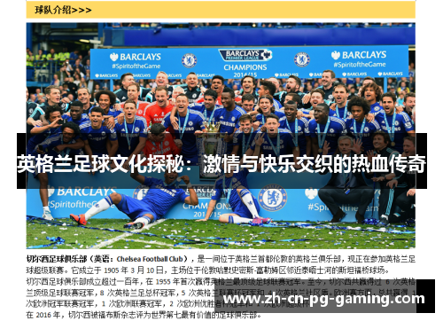 英格兰足球文化探秘：激情与快乐交织的热血传奇